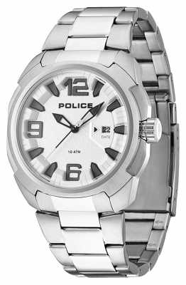 Police Mens Texas Black Ion-Plated Steel Grey Dial Leather Watch 13836JS/04M Police Mens Texas Black Ion-Plated Steel Grey Dial Leather Watch 13836JS/04M