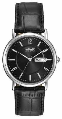 Citizen Mens Black Leather Strap Eco-Drive BM8240-03E Citizen Mens Black Leather Strap Eco-Drive BM8240-03E
