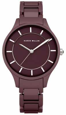 Karen Millen Womens' Mauve Stainless Steel Watch KM133TM Karen Millen Womens' Mauve Stainless Steel Watch KM133TM