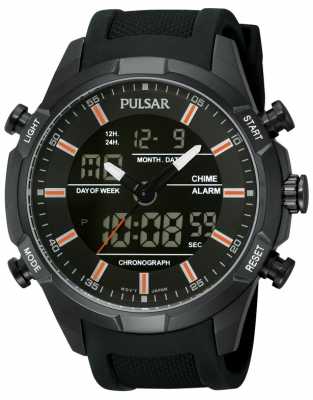 Pulsar Mens Black IP Steel Digital/ Analog Watch PW6007X1 Pulsar Mens Black IP Steel Digital/ Analog Watch PW6007X1