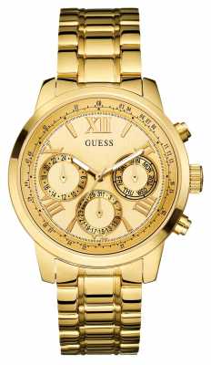 Guess Womens' Sunrise Gold Plate Watch W0330L1 Guess Womens' Sunrise Gold Plate Watch W0330L1