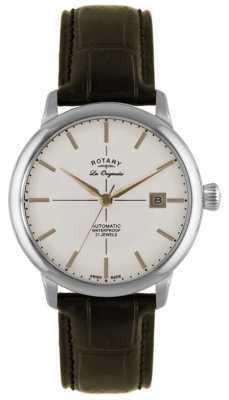 Rotary Mens Automatic Burlington Stainless Steel Brown Leather Watch GS90060/06 Rotary Mens Automatic Burlington Stainless Steel Brown Leather Watch GS90060/06