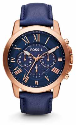 Fossil Mens Grant Chronograph Navy Watch FS4835 Fossil Mens Grant Chronograph Navy Watch FS4835