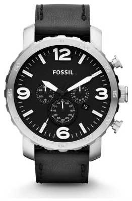 Fossil Mens Nate Chronograph Black Watch JR1436 Fossil Mens Nate Chronograph Black Watch JR1436