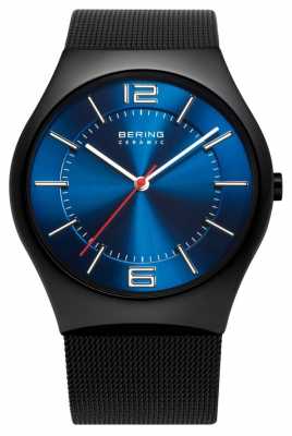 Bering Time Mens Ceramic Mesh Band Watch 32039-447 Bering Time Mens Ceramic Mesh Band Watch 32039-447