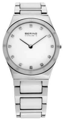 Bering Womens, Steel, White Ceramic, Crystal Watch 32230-764 Bering Womens, Steel, White Ceramic, Crystal Watch 32230-764