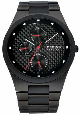 Bering Mens Ceramic Black Carbon Fibre Multi Dial Watch 32339-782 Bering Mens Ceramic Black Carbon Fibre Multi Dial Watch 32339-782