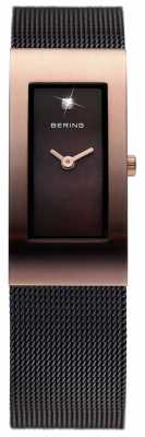 Bering Womens Black IP, Mesh Strap, Rose Gold 10817-262 Bering Womens Black IP, Mesh Strap, Rose Gold 10817-262