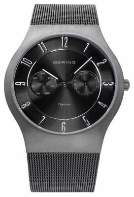 Bering Mens Titanium Black Dial Date Display Watch 11939-077 Bering Mens Titanium Black Dial Date Display Watch 11939-077