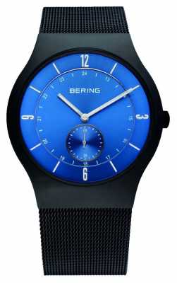 Bering Mens Black, Slim, Blue Dial Watch 11940-227 Bering Mens Black, Slim, Blue Dial Watch 11940-227