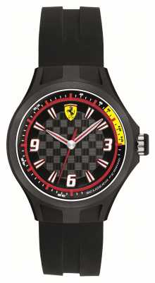 Scuderia Ferrari Mens Pit Crew Black Rubber 50m 0820001 Scuderia Ferrari Mens Pit Crew Black Rubber 50m 0820001
