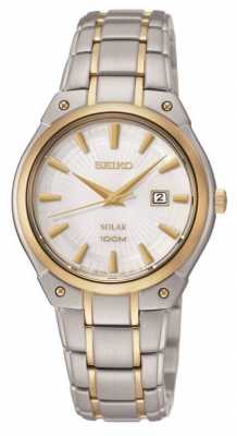Seiko Womens' Two Tone Solar Power Watch SUT128P1 Seiko Womens' Two Tone Solar Power Watch SUT128P1