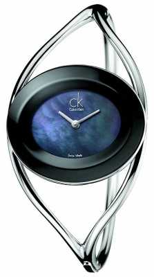 Calvin Klein Womens Delight, Steel / Black, Pearl, (small) K1A2311F Calvin Klein Womens Delight, Steel / Black, Pearl, (small) K1A2311F