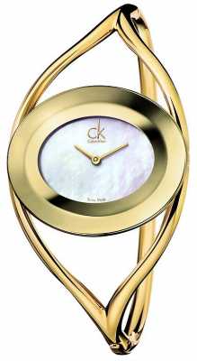Calvin Klein Womens Delight, Gold, Mother of Pearl Petite K1A2381G Calvin Klein Womens Delight, Gold, Mother of Pearl Petite K1A2381G