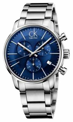 Calvin Klein Mens Stainless Steel Blue Dial City Chronograph K2G2714N Calvin Klein Mens Stainless Steel Blue Dial City Chronograph K2G2714N