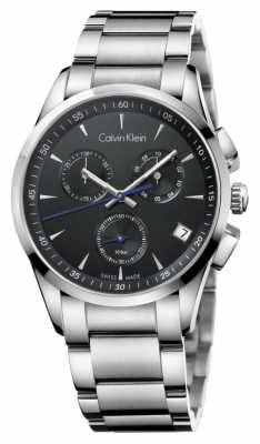 Calvin Klein Mens Stainless Steel Black Dial Chronograph K5A27141 Calvin Klein Mens Stainless Steel Black Dial Chronograph K5A27141