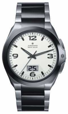 Junghans Mens Spektrum Mega Solar Steel & Black Ceramic Watch 018/1423.44 Junghans Mens Spektrum Mega Solar Steel & Black Ceramic Watch 018/1423.44