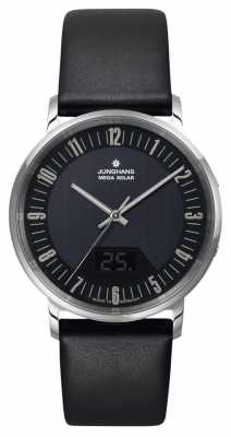 Junghans Mens Milano Mega Solar Black Stainless Steel Watch 056/4221.00 Junghans Mens Milano Mega Solar Black Stainless Steel Watch 056/4221.00