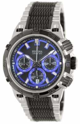 Festina Mens Chronobike 2014 Stainless Steel Black & Blue Watch F16775/5 Festina Mens Chronobike 2014 Stainless Steel Black & Blue Watch F16775/5