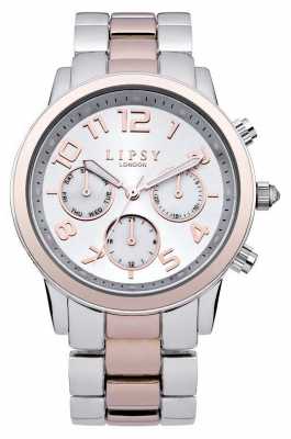 Lipsy Ladies Silver and Gold Sports Watch LP130 Lipsy Ladies Silver and Gold Sports Watch LP130