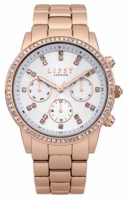 Lipsy Rose Gold Stainless Steel bracelet With Diamante Dial LP240 Lipsy Rose Gold Stainless Steel bracelet With Diamante Dial LP240