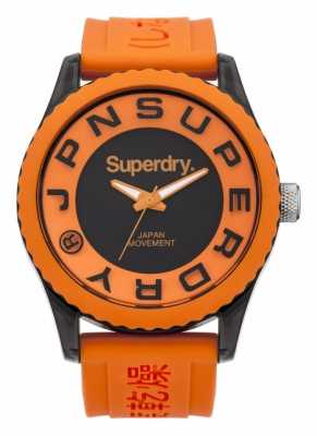 Superdry Mens Tokyo Orange Silicone Strap Watch SYG145O Superdry Mens Tokyo Orange Silicone Strap Watch SYG145O