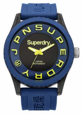 Superdry Mens Tokyo Blue Silicone Strap SYG145U Superdry Mens Tokyo Blue Silicone Strap SYG145U