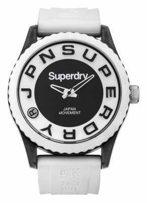 Superdry Mens Tokyo White Silicone Strap Watch SYG145W Superdry Mens Tokyo White Silicone Strap Watch SYG145W
