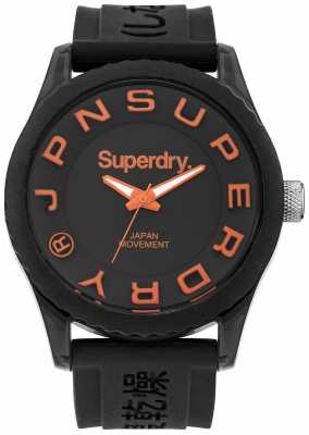 Superdry Mens Tokyo Jelly Black Silicone Strap SYG145B Superdry Mens Tokyo Jelly Black Silicone Strap SYG145B