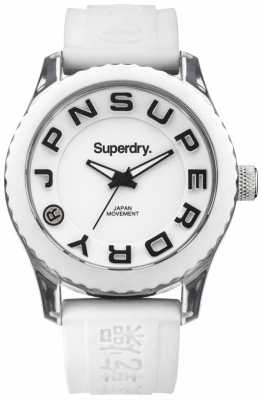 Superdry Ladies Tokyo White Silicone Strap Watch SYL146W Superdry Ladies Tokyo White Silicone Strap Watch SYL146W