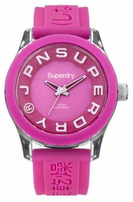 Superdry Tokyo Pink Silicone Strap Watch SYL146P Superdry Tokyo Pink Silicone Strap Watch SYL146P