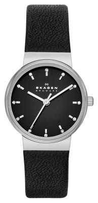 Skagen Ladies Ancher Black Leather Strap Watch SKW2193 Skagen Ladies Ancher Black Leather Strap Watch SKW2193