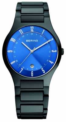 Bering Mens Black Titanium, Blue Dial Watch 11739-727 Bering Mens Black Titanium, Blue Dial Watch 11739-727