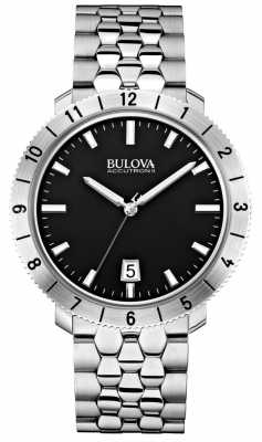 Bulova Mens Accutron II Moonview Stainless Steel Black Dial Watch 96B207 Bulova Mens Accutron II Moonview Stainless Steel Black Dial Watch 96B207