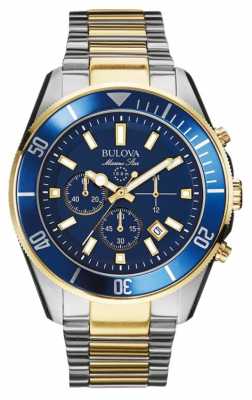 Bulova Mens Marine Star Gold/Silver/Blue Chronograph 98B230 Bulova Mens Marine Star Gold/Silver/Blue Chronograph 98B230