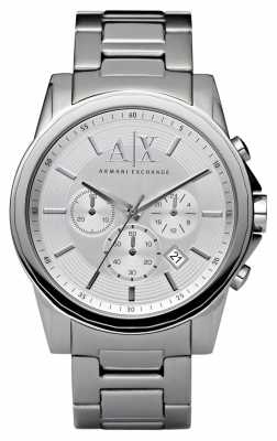 Armani Exchange Mens Silver Steel Chronograph AX2058 Armani Exchange Mens Silver Steel Chronograph AX2058