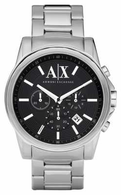 Armani Exchange Mens Smart Stainless Steel Chronograph Black Dial AX2084 Armani Exchange Mens Smart Stainless Steel Chronograph Black Dial AX2084