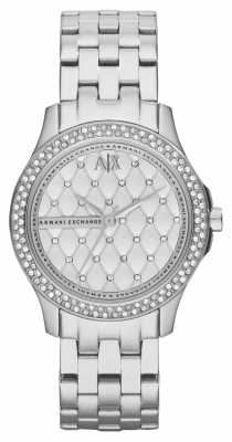 Armani Exchange Womens Smart Stainless Steel Bracelet Crystal Set AX5215 Armani Exchange Womens Smart Stainless Steel Bracelet Crystal Set AX5215