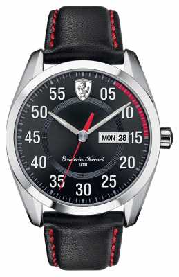Scuderia Ferrari Mens D50 Black Dial Watch With Date/Day 0830173 Scuderia Ferrari Mens D50 Black Dial Watch With Date/Day 0830173