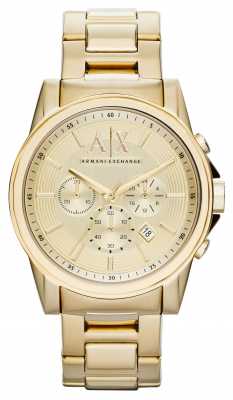 Armani Exchange Mens Chronograph Smart Gold PVD Plated AX2099 Armani Exchange Mens Chronograph Smart Gold PVD Plated AX2099
