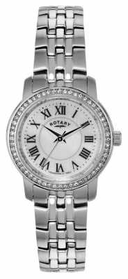 Rotary Womens Stainless-Steel, Crystal-Set Watch LB02595/41 Rotary Womens Stainless-Steel, Crystal-Set Watch LB02595/41