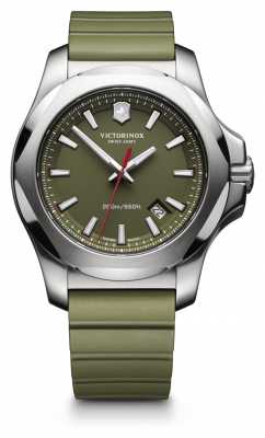 Victorinox Swiss Army I.N.O.X. Green Rubber Strap Mens 241683.1 Victorinox Swiss Army I.N.O.X. Green Rubber Strap Mens 241683.1