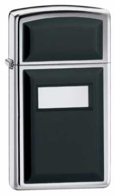 Zippo Slim Ultralite Black Emblem Lighter High Polish Chrome Finish ZIPPO-1655 Zippo Slim Ultralite Black Emblem Lighter High Polish Chrome Finish ZIPPO-1655