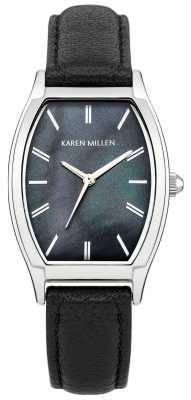 Karen Millen Millen black leather strap watch KM151B Karen Millen Millen black leather strap watch KM151B