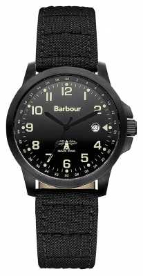 Barbour Mens Swale Black Canvas Strap Watch BB020BKBK Barbour Mens Swale Black Canvas Strap Watch BB020BKBK