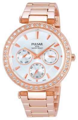 Pulsar Rose Gold Womens Day Date PP6162X1 Pulsar Rose Gold Womens Day Date PP6162X1