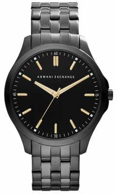 Armani Exchange Mens Smart IP Plated Black Dial Gold Accents AX2144 Armani Exchange Mens Smart IP Plated Black Dial Gold Accents AX2144