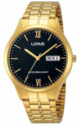 Lorus Mens Gold Watch With Day And Date RXN06DX9 Lorus Mens Gold Watch With Day And Date RXN06DX9