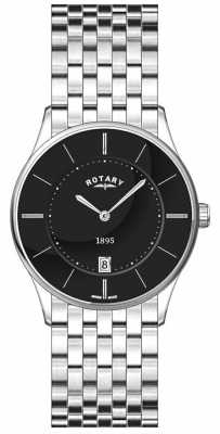 Rotary Mens Ultra Slim, Steel, Black Dial Watch GB08200/04 Rotary Mens Ultra Slim, Steel, Black Dial Watch GB08200/04