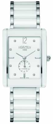 Roamer Womens Ceraline Saphira White Ceramic Watch 690855412960 Roamer Womens Ceraline Saphira White Ceramic Watch 690855412960